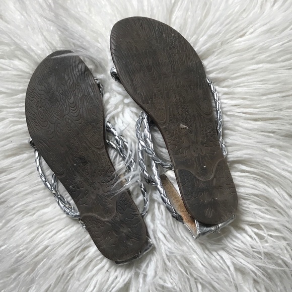 Silver Gladiator Sandals - Picture 4 of 4